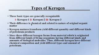 9 Kerogen  Types of kerogen  Difference  Petroleum Geology [upl. by Mahgem]