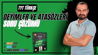 DEYİMLER VE ATASÖZLERİ SORU ÇÖZÜMÜ [upl. by Zzabahs]