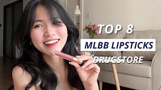 mấy màu son nhạt này đẹp quá trời💓 top 8 son MLBB drugstore  SWATCH SON  Minh Ngọc [upl. by Clarabelle559]