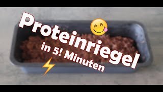 Proteinriegel in 5 Minuten  kein Backen  günstig unvergleichbar lecker  perfekt als Diät  Hilfe [upl. by Tristas3]