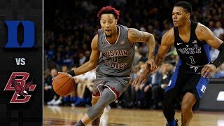 Duke vs Boston College Basketball Highlights 201718 [upl. by Lerak]