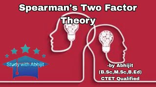 Spearmans Two Factor Theory of Intelligence  Teaching amp Learning  2nd Sem  BEd notescourse [upl. by Krystalle]