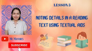 GRADE 10 ENGLISH  NOTING DETAILS IN A READING TEXT USING TEXTUAL AIDS [upl. by Deehahs]