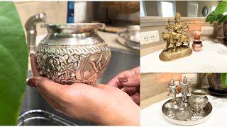 How To Clean Silver Brass amp Copper Pooja Items  Easy Method To Clean Pooja Vessel Amis Lifestyle [upl. by Graham]