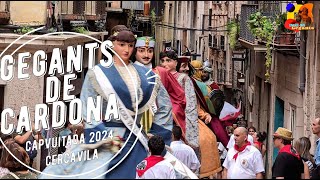 Gegants de Cardona  Cercavila Capvuitada 2024 [upl. by Ihtac]