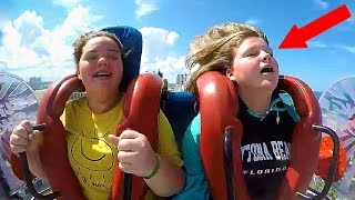 Girls Passing Out 6  Funny Slingshot Ride Compilation [upl. by Yerhcaz]