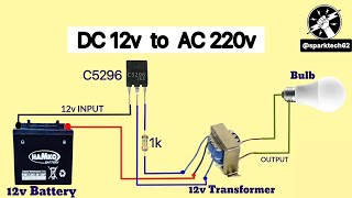 12v DC to 220V AC converter invertersparktech62 [upl. by Wasson]