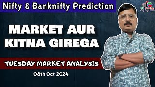 Nifty amp Banknifty Prediction for Tomorrow 08th Oct 2024 by Rk Trading [upl. by Eclud]