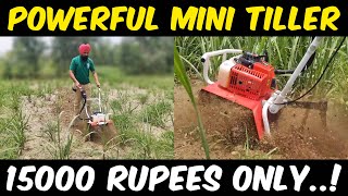 Powerful Mini Tiller  Best Power Tiller for Small Farmers  Mini Power Tiller Machine in India [upl. by Ahsiki341]