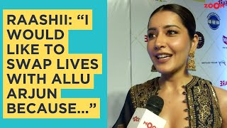 69th Filmfare Awards South 2024 Raashii Khannas BIG comment on Allu Arjun [upl. by Randell789]