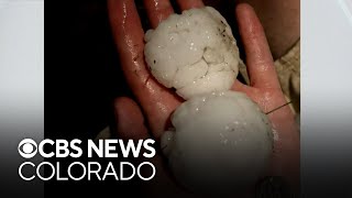 Hailstorms pound Colorados Eastern Plains flooding causes issues [upl. by Ecyac]