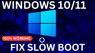 How To Fix Slow Boot Times in Windows 10\11  Speedup Boot Time [upl. by Hettie640]