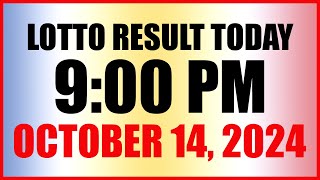 Lotto Result Today 9pm Draw October 14 2024 Swertres Ez2 Pcso [upl. by Ahcmis755]