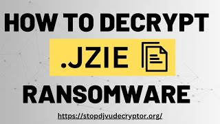 JZIE Ransomware Virus Removal and Files Recovery with Stop Djvu Decryptor  jziejzeq Decryptor [upl. by Yrakcaz556]