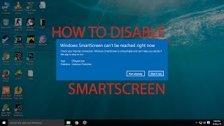 How To Disable Smartscreen in Windows 10 [upl. by Emmet514]