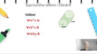 Klasa 9  Matematikë  Syprina dhe vëllimi i cilindrit [upl. by Dadirac]