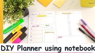 How to make a planner using notebook  Useful diy ideas  Diy planner [upl. by Matilda812]