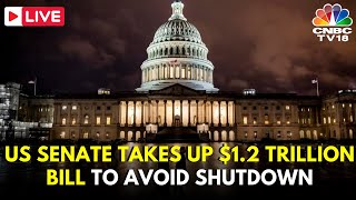 LIVE US Senate LateNight Voting to Avert Partial Government Shutdown  US Congress News  IN18L [upl. by Nallak484]