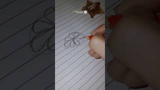 Pencil Shading flower 🌺 pencil Sketching with line  easy to make stepbystep pencil shorts [upl. by Nerag]