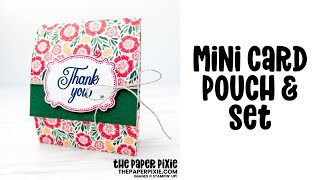 Mini Card Pouch amp Set Tutorial [upl. by Vtehsta]