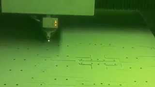 Laser cutting zintec sheet metal chassis VIDEO [upl. by Ynohtnanhoj]