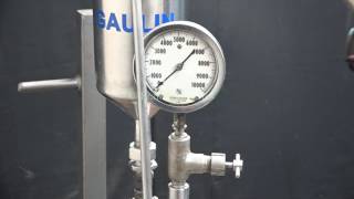 Gaulin Model 25CGB Two Stage Homogenizer Demonstration [upl. by Ecneralc]