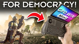 GPD Win Mini  Helldivers 2 Gameplay [upl. by Adriel763]