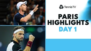 Thiem Faces Wawrinka Murray amp De Minaur Battle Dimitrov Plays  Paris 2023 Day 1 Highlights [upl. by Dagna]