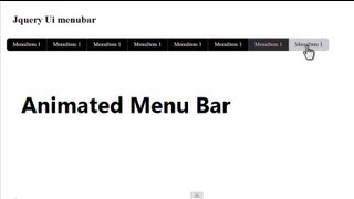 Dreamweaver Tutorial JQuery Horizontal Animated Menubar [upl. by Skantze]