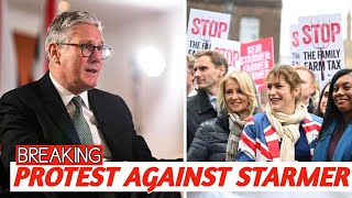 Keir Starmer Faces Farmer Shaking As Furious Farmers Start Nation Wide Protest [upl. by Refynnej733]