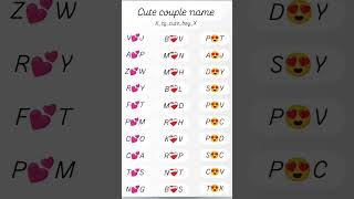 Cute couples name 💐 [upl. by Ainadi]