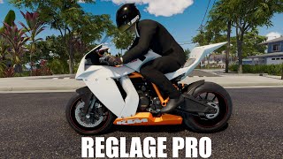 REGLAGE PRO KTM 1190 RC8 R TRACK PRO SETTING THE CREW MOTORFEST TCM RACING MOTO [upl. by Nilyam]