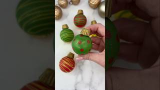 Bauble cupcakes 💚💛❤️ cakedbyrach cake baking bauble christmasbaking easytutorial shortsfeed [upl. by Ahselef]