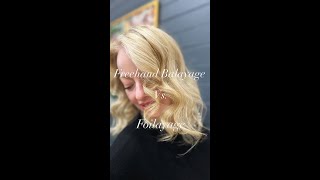 Difference Between Freehand Balayage amp Foilayage [upl. by Nilok]