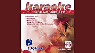 Llorarás Karaoke Version [upl. by Cati]