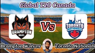 Brampton Wolves vs Toronto Nationals  Qualifier 2  Global T20 Canada [upl. by Ahsita55]