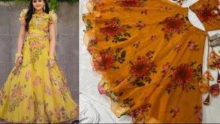 ORGANZA LEHENGA CUTTING And STITCHING  Full Gher Umbrella Lehenga Cutting and Stitching [upl. by Nylsirhc]