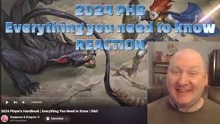 2024 PHB Everything you need to know REACTION DampD 5e [upl. by Airalednac]