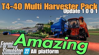 T440 Multi Harvester Pack  FS22 UPDATE  March 2724 [upl. by Mace893]