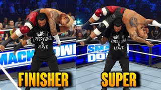 15 Moves You Can Use As Super Finisher In WWE 2K24 [upl. by Einot390]