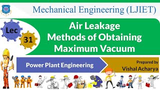 L 31 Steam Jet Air Ejector Air Leakage in Condenser  Power Plant Engineering  Mechanical [upl. by Ynot757]