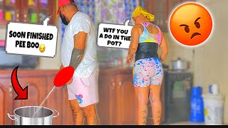 I PEED IN MY KITCHEN PRANK ON GIRLFRIEND [upl. by Notlit]