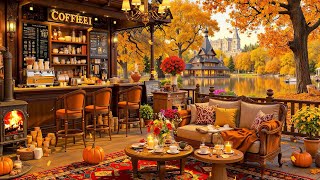 Jazz amp Coffee Shop Ambience  Relaxing Evening Vibes  Smooth Tunes for Fall ☕🍂 [upl. by Pasia]