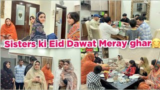 Sisters ki Eid dawat humaray ghar🤩Baji fakhra aur baji nasira with family aye 🤗Sb ny ludo kheli😅 [upl. by Eelrebmyk]