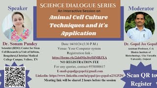 Animal Cell Culture Techniques and its Application  Dr Sonam Pandey [upl. by Osnohpla]