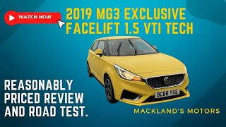 2019 MG3 Exclusive Facelift 15 VTI TECH Reasonably Priced Review and Road Test Macklands Motors [upl. by Ettesus]