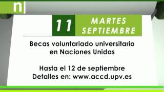 Agenda UPV Becas ONU Curso Ecuaciones Taller Ideas Negocio 20120911  UPV [upl. by Rita]