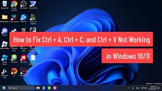 How to Fix Ctrl  A Ctrl  C and Ctrl  V Not Working in Windows 1011 [upl. by Ilellan939]