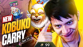 KOBUKO IS A BEAST Gets Stronger the More Gold You Earn  TFT Set 11 PBE Gameplay [upl. by Coady]