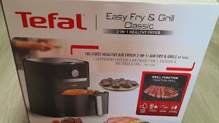 tefal easy fry and grill classic air fryer unboxing and how to use it [upl. by Analem]